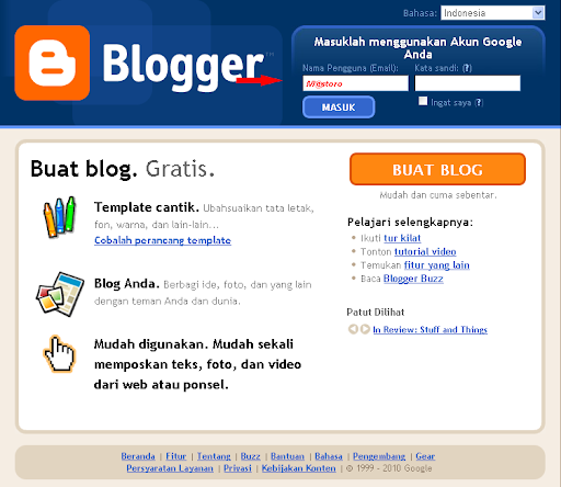 Cara Daftar Blogger.com (2):Catatan Mas Toro